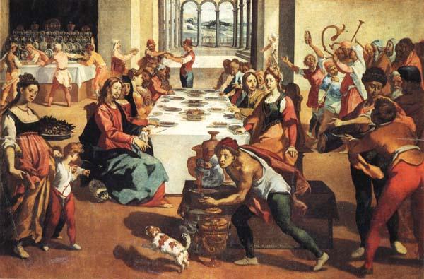 Andrea Boscoli The Marriage at Cana Norge oil painting art